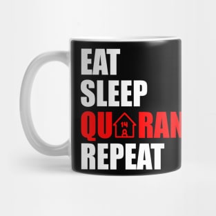 Eat sleep quarantine repeat Mug